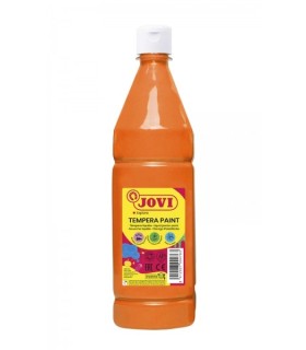 TEMPERA ESCOLAR JOVI NARANJA 1 LITRO - ALTO PODER CUBRIENTE - SECADO RAPIDO