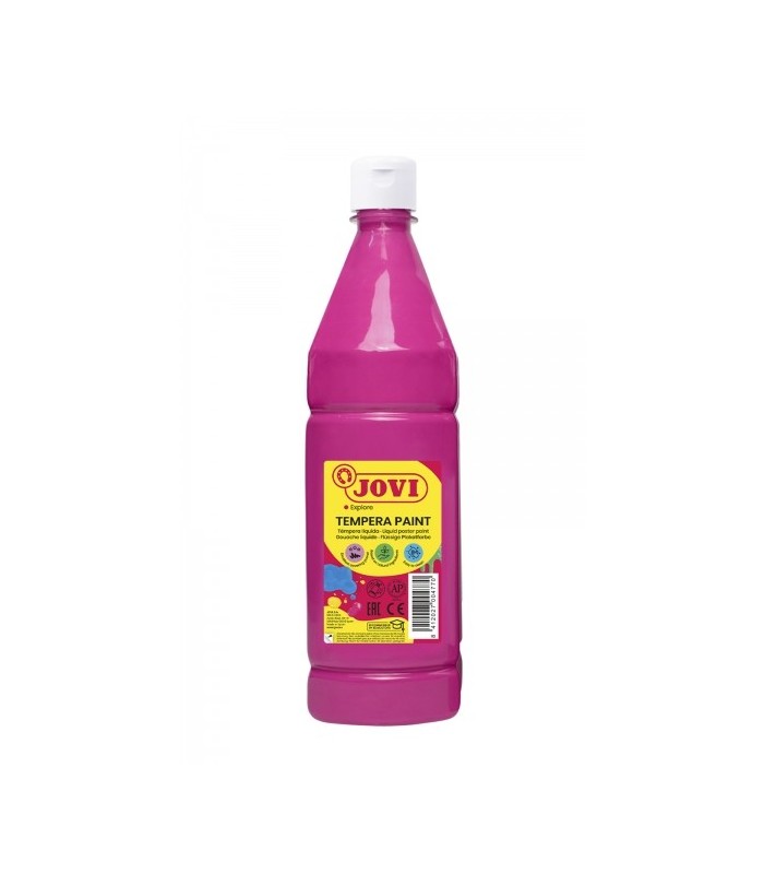 TEMPERA ESCOLAR JOVI MAGENTA 1 LITRO - ALTO PODER CUBRIENTE - SECADO RAPIDO