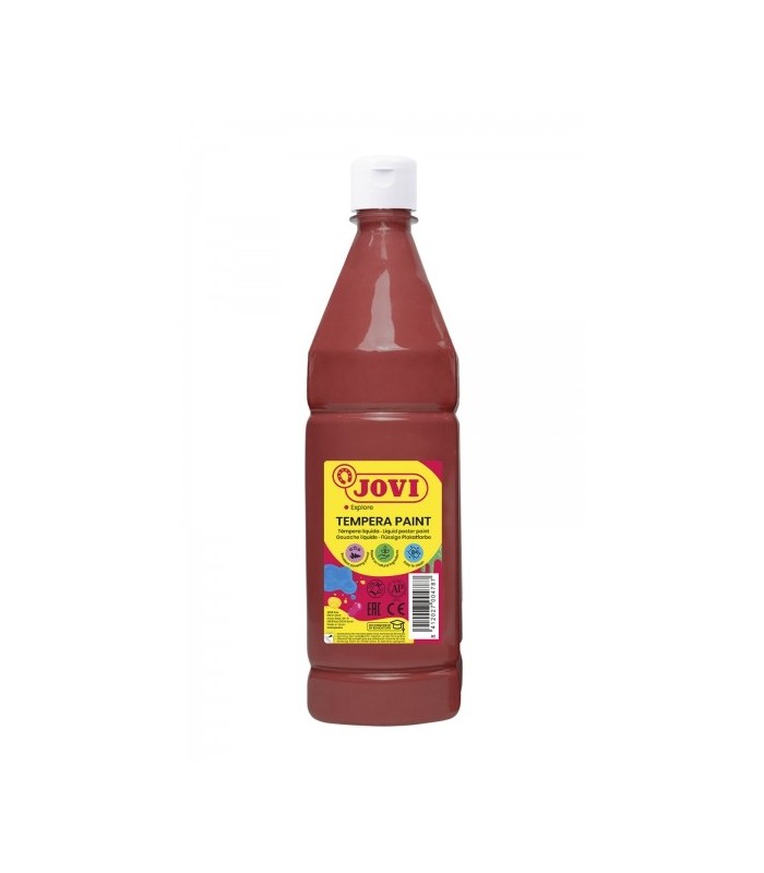 TEMPERA ESCOLAR JOVI MARRON 1 LITRO - ALTO PODER CUBRIENTE - SECADO RAPIDO