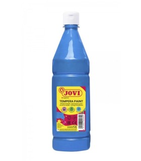 TEMPERA ESCOLAR JOVI AZUL CYAN 1 LITRO - ALTO PODER CUBRIENTE - SECADO RAPIDO