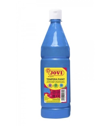 TEMPERA ESCOLAR JOVI AZUL CYAN 1 LITRO - ALTO PODER CUBRIENTE - SECADO RAPIDO