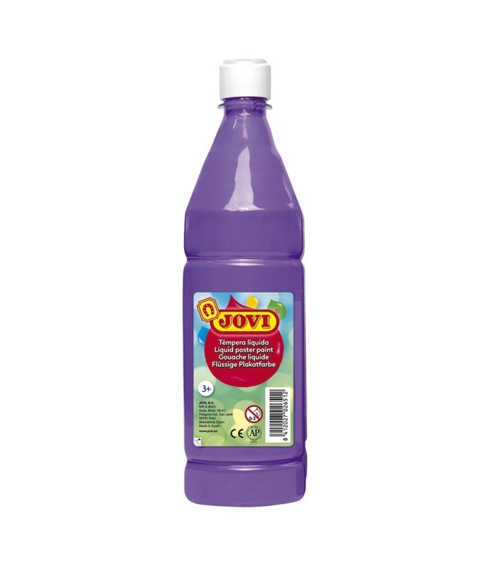 TEMPERA ESCOLAR JOVI VIOLETA 1 LITRO - ALTO PODER CUBRIENTE - SECADO RAPIDO