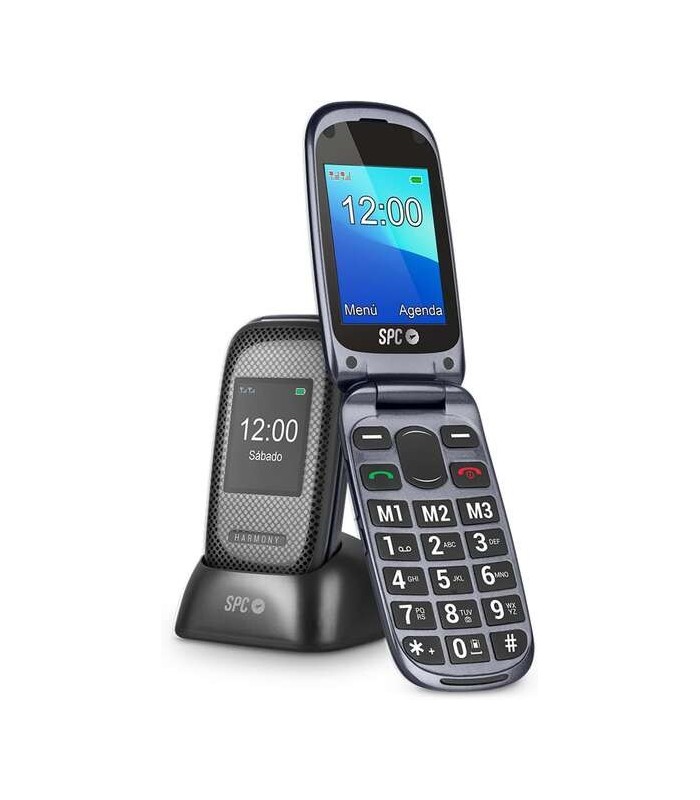 TELEFONO MOVIL LIBRE SPC HARMONY NEGRO - DOBLE PANTALLA - TECLAS GRANDES - DUAL SIM