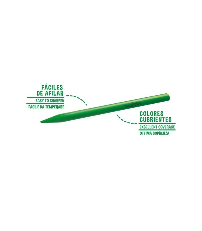 CERAS CARIOCA PLASTELLO PACK 12 UNIDADES - EXTRA LIMPIAS - FACILES DE AFILAR