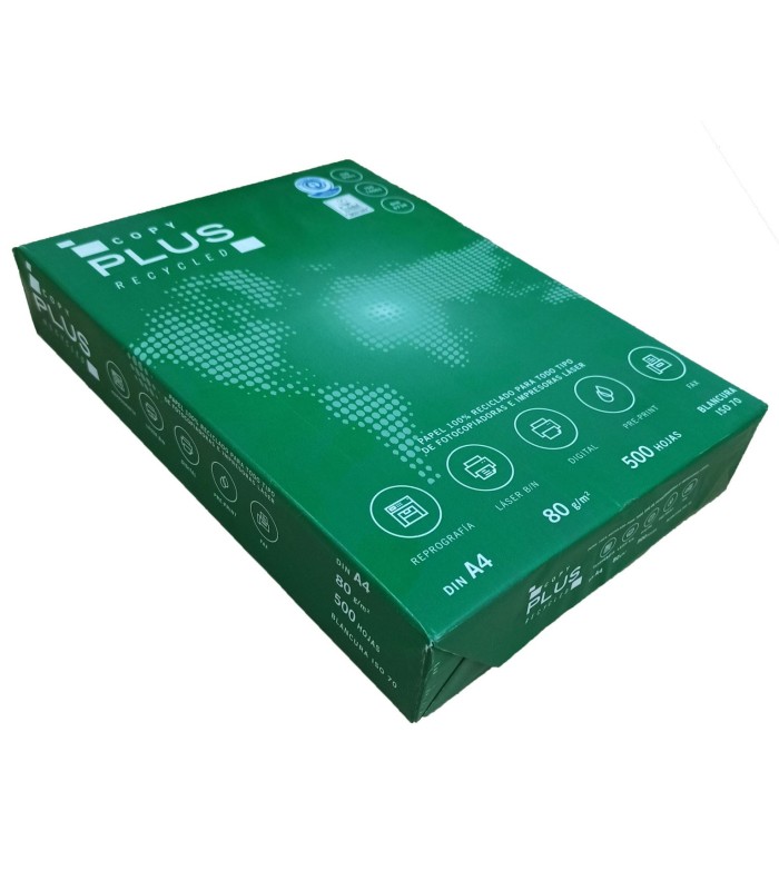 PAQUETE PAPEL A4 COPYPLUS RECICLADO 80gr  500 HOJAS