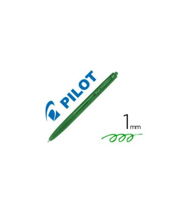 BOLIGRAFO BOLA RETRACTIL PILOT SUPERGRIP G VERDE - PUNTA REDONDA 1 0mm - TRAZO 0 4mm