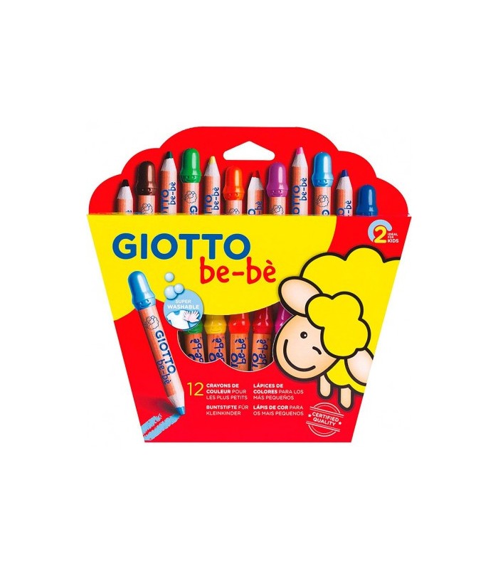 LAPICES GIOTTO BEBE REDONDOS PACK 12 UNIDADES