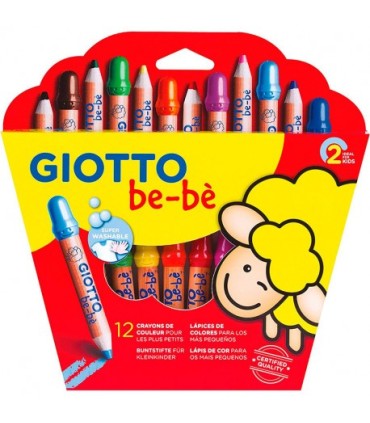 LAPICES GIOTTO BEBE REDONDOS PACK 12 UNIDADES