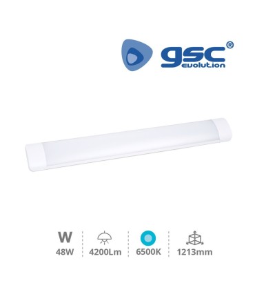 REGLETA LED KENGE GSC 120cm 48W LUZ BLANCA 6500K 5 200 LUMENES IP20