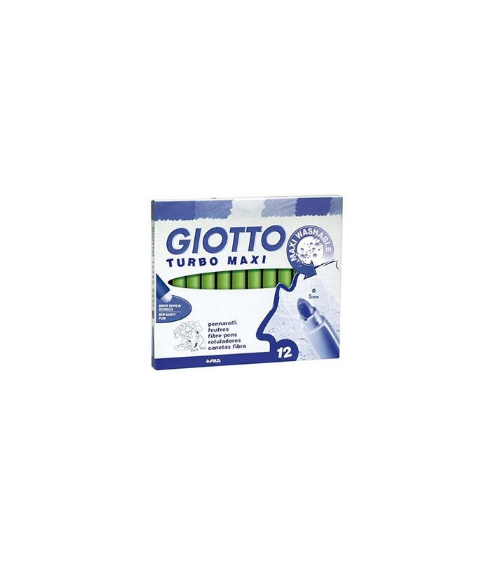ROTULADOR TURBO GIOTTO MAXI VERDE CLARO CAJA 12 UNIDADES