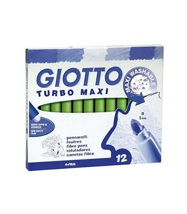 ROTULADOR TURBO GIOTTO MAXI VERDE CLARO CAJA 12 UNIDADES