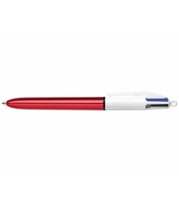 BOLIGRAFO BIC SHINE ROJO - 4 COLORES - PUNTA 1mm