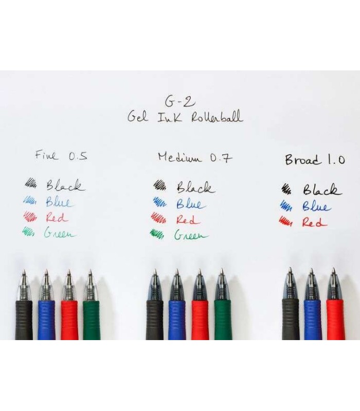 BOLIGRAFO PILOT DE GEL G2 ROLLERBALL AZUL - PUNTA DE BOLA REDONDA 0 7mm - TRAZO 0 32mm