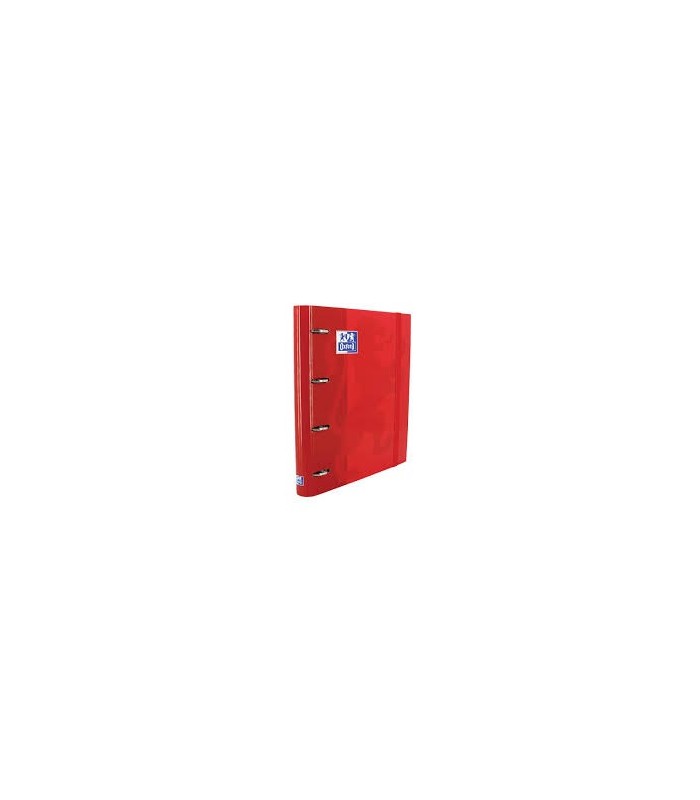 CARPETA 4 ANILLAS OXOFD CON RECAMBIO Y GOMA ROJO