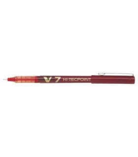 BOLIGRAFO PILOT TINTA LIQUIDA V7 ROJO - PUNTA FINA DE AGUJA 0.7mm - TRAZO 0.5mm