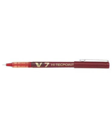 BOLIGRAFO PILOT TINTA LIQUIDA V7 ROJO - PUNTA FINA DE AGUJA 0.7mm - TRAZO 0.5mm