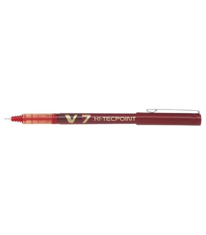 BOLIGRAFO PILOT TINTA LIQUIDA V7 ROJO - PUNTA FINA DE AGUJA 0 7mm - TRAZO 0 5mm