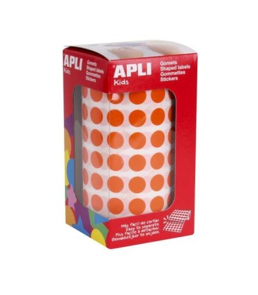 GOMET CIRCUlLOS PEQUEÑOS NARANJA 10 5mm - ROLLO 5192 UNIDADES - 59 HOJAS PRETROQUELADAS