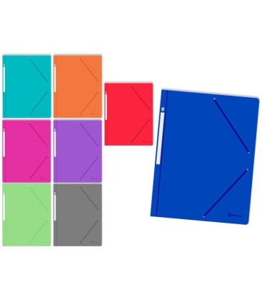 CARPETA GOMAS Y SOLAPA CARTON 400gr  BISMARK - COLORES SURTIDOS - RESISTENTE AL AGUA