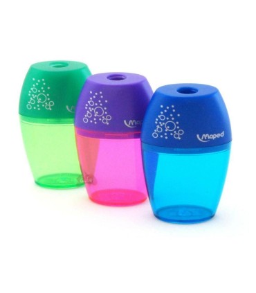 SACAPUNTAS 1 ORIFICIO MAPED SHAKER - FORMA ERGONOMICA - COLORES SURTIDOS