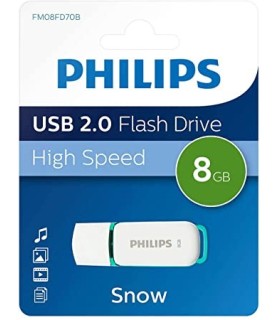 PENDRIVE PHILIPS 8GB BLANCO - USB 2 0 HIGH SPEED