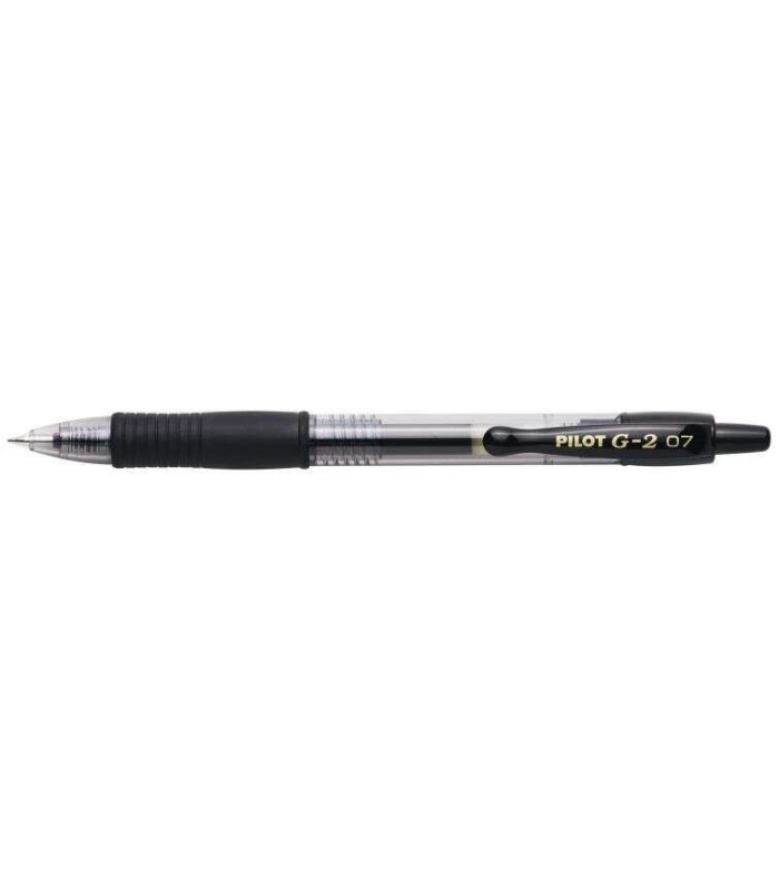 BOLIGRAFO PILOT DE GEL G2 ROLLERBALL NEGRO - PUNTA DE BOLA REDONDA 0 7mm - TRAZO 0 32mm
