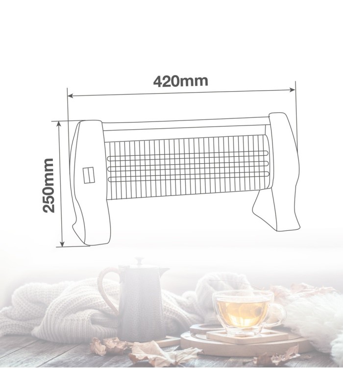 ESTUFA PEANA DE CUARZO BARAM NAIROS GSC BLANCA - MAX  1200W - 3 NIVELES DE CALEFACCION