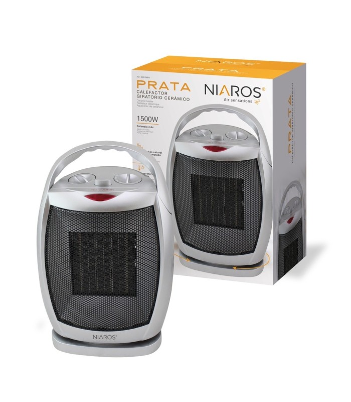 CALEFACTOR ELECTRICO VERTICAL GIRATOTIO CERAMICO PRATA GSC EVOLUTION 1500W