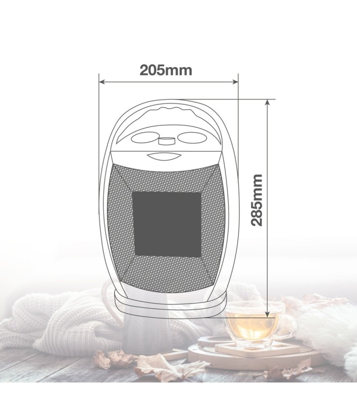 CALEFACTOR ELECTRICO VERTICAL GIRATOTIO CERAMICO PRATA GSC EVOLUTION 1500W