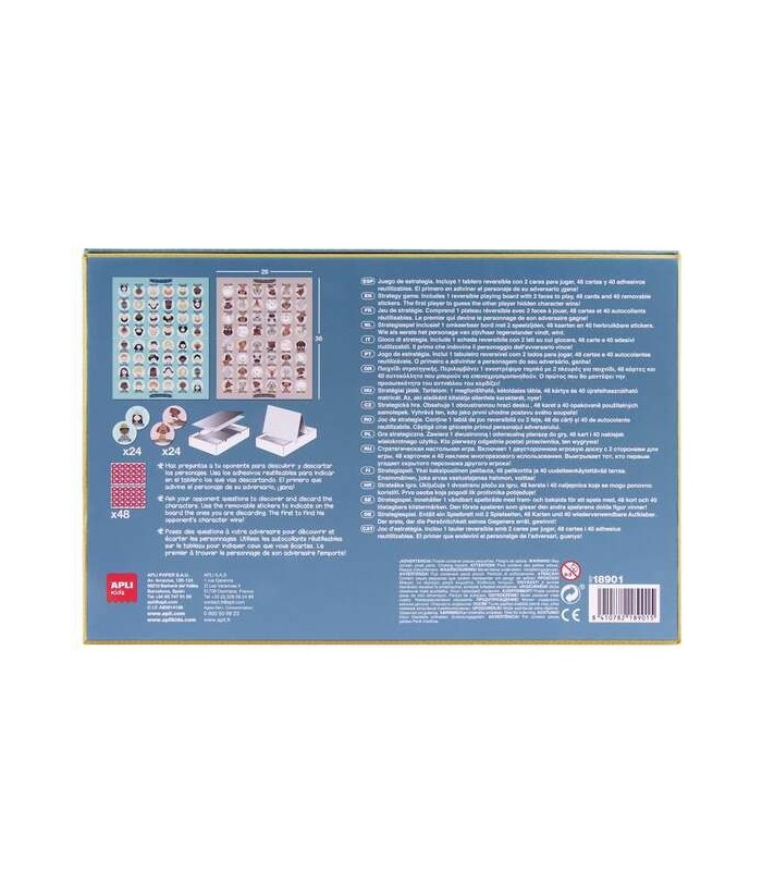 JUEGO QUIEN ES QUIEN APLI - 48 PIEZAS - TABLERO 28x96cm