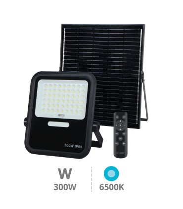 FOCO PROYECTOR LED SOLAR MILOHA GSC 300W LUZ BLANCA 6500K 2400 LUMENES IP65