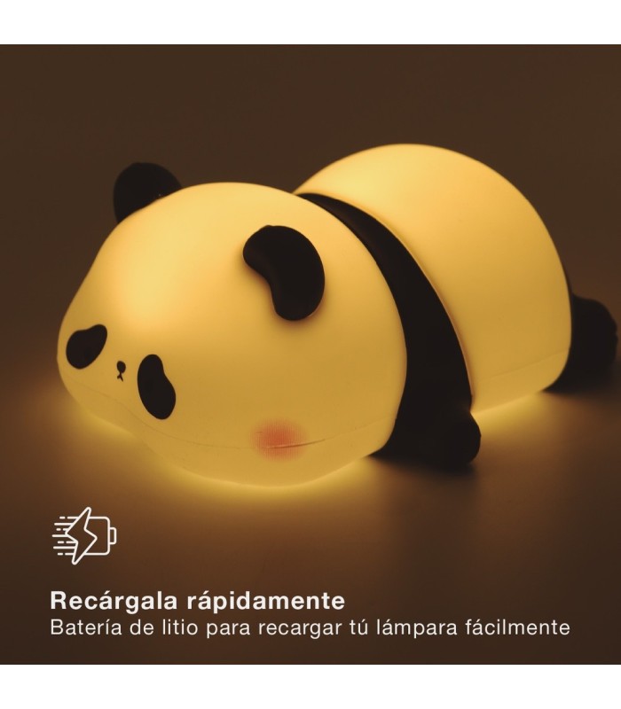 LUZ DE NOCHE INFANTIL LED PANDA GSC 1W LUZ RGB - BATERIA RECARGABLE