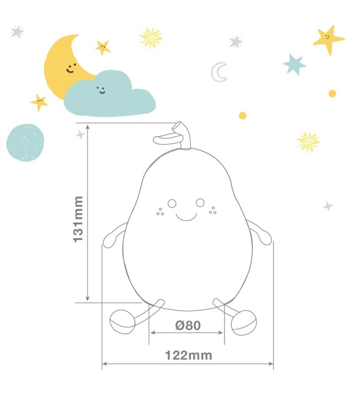 LUZ DE NOCHE INFANTIL LED PERA GSC 1W LUZ RGB - BATERIA RECARGABLE