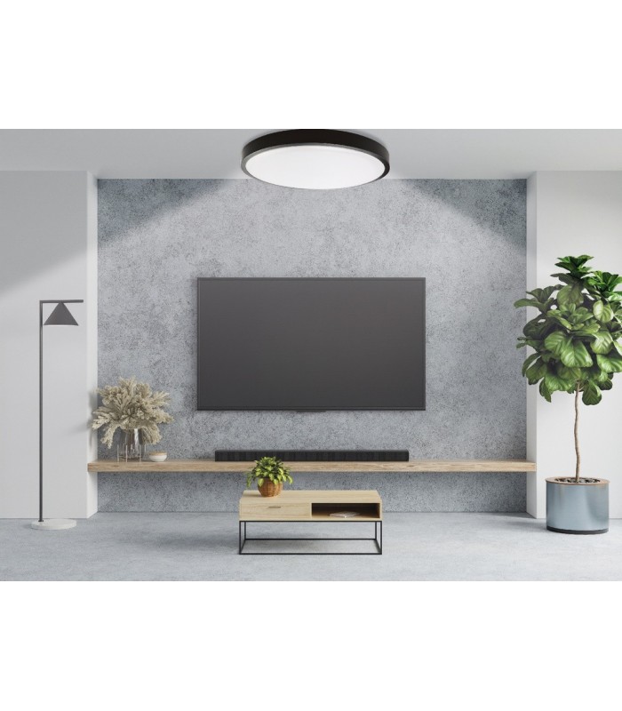 PLAFON TECHO LED GSC ANDRA REDONDO NEGRO 30W LUZ CCT REGULABLE 3200 LUMENES