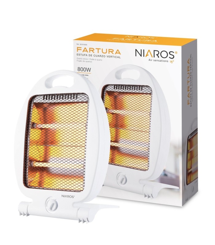 ESTUFA DE CUARZO BLANCA FARTURA NAIROS GSC - 2 NIVELES DE CALEFACCION - MAX  800W