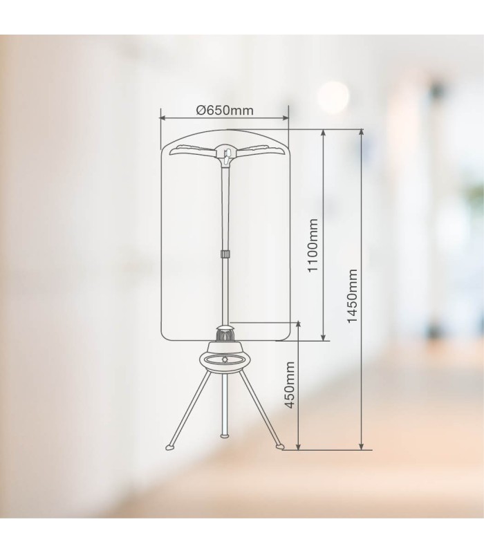 SECADOR DE ROPA PORATTIL KALERA GSC 1000W - ANTI-BACTERIAS - TEMPORIZADOR - SILENCIOSO