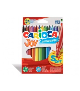 ROTULADORES CARIOCA JOY PACK 24 UNIDADES - PUNTA FINA 2 8mm - TINTA SUPERLAVABLE