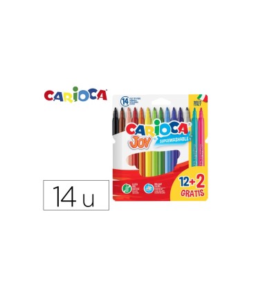 ROTULADOR CARIOCA CAJA JOY 12+2 GRATIS
