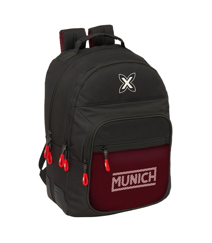 MOCHILA DOBLE ADAPT  CARRO MUNICH VULCAN NEGRO-ROJO