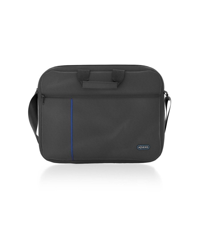 MALETIN PARA PORTATIL 15,6" AISENS NEGRO - BOLSILLO FRONTAL CON CREMALLERA