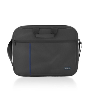 MALETIN PARA PORTATIL 15,6" AISENS NEGRO - BOLSILLO FRONTAL CON CREMALLERA