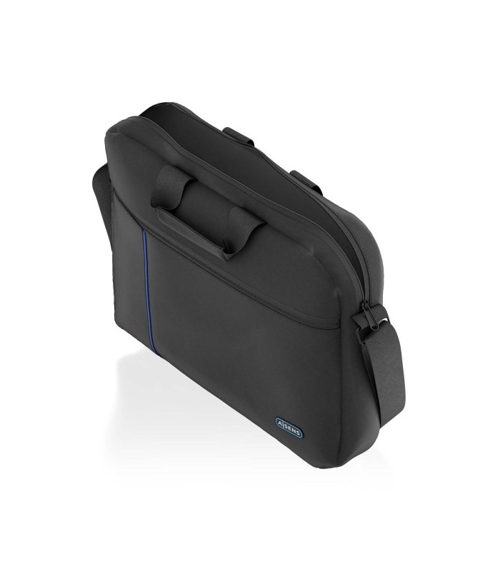 MALETIN PARA PORTATIL 15,6" AISENS NEGRO - BOLSILLO FRONTAL CON CREMALLERA