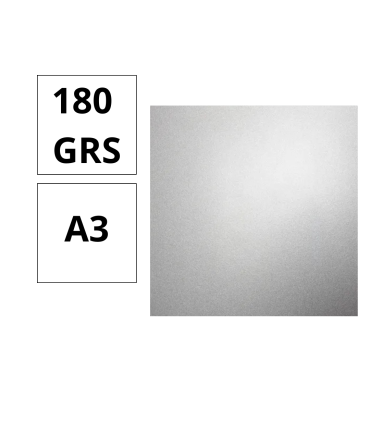 CARTULINA CANSON A-3 PLATA METALIZADA 185GR