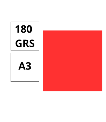 CARTULINA CANSON A-3 ROJO 185GR