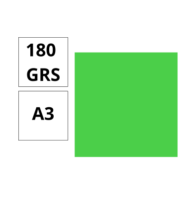 CARTULINA CANSON A-3 VERDE MANZANA 185GR