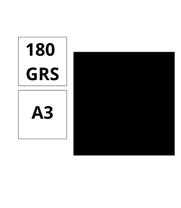 CARTULINA CANSON A-3 NEGRA 185GR