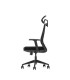 SILLA DE OFICINA CROMAD SENIOR SE1000 NEGRA - RESPALDO MALLA - SOPORTE LUMBAR Y CERVICAL