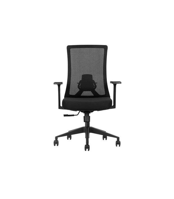 SILLA DE OFICINA CROMAD SENIOR SE6000 NEGRA - RESPALDO MALLA - SOPORTE LUMBAR AJUSTABLE