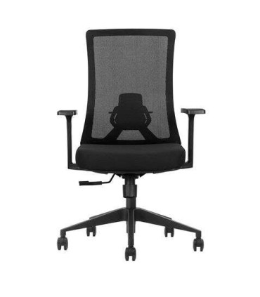 SILLA DE OFICINA CROMAD SENIOR SE6000 NEGRA - RESPALDO MALLA - SOPORTE LUMBAR AJUSTABLE