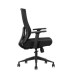 SILLA DE OFICINA CROMAD SENIOR SE6000 NEGRA - RESPALDO MALLA - SOPORTE LUMBAR AJUSTABLE